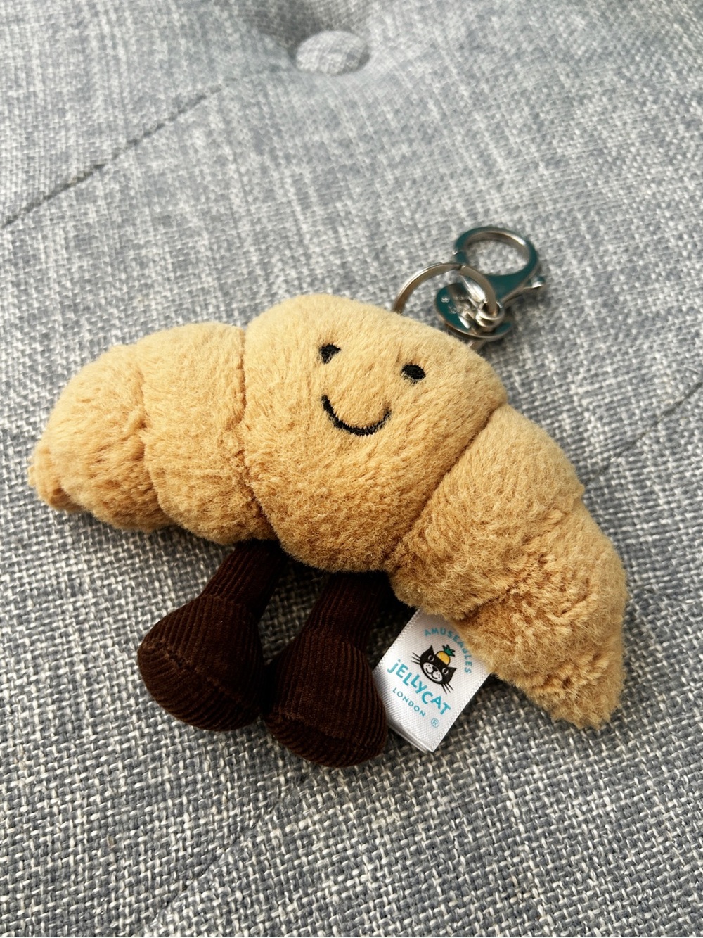 Jellycat Beige Croissant Plush Key-charm
